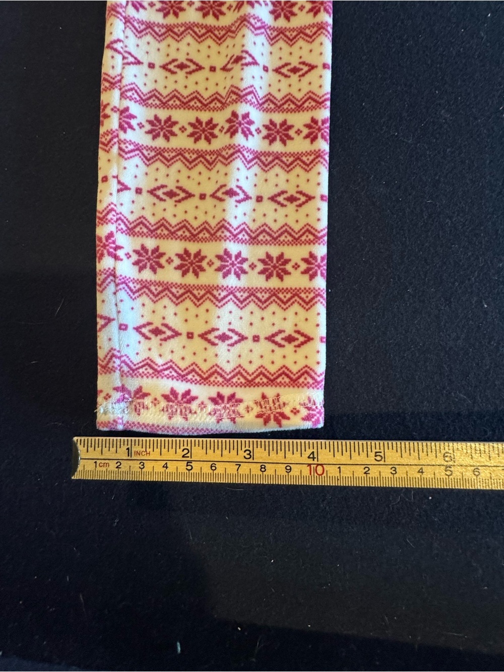 32 Degrees 3 Piece Fleece Tops & Patterned Leggings, Pink Maroon & Cream Small - Picture 9 of 16